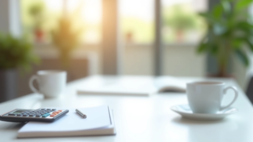 Modern workspace with financial documents and planning materials