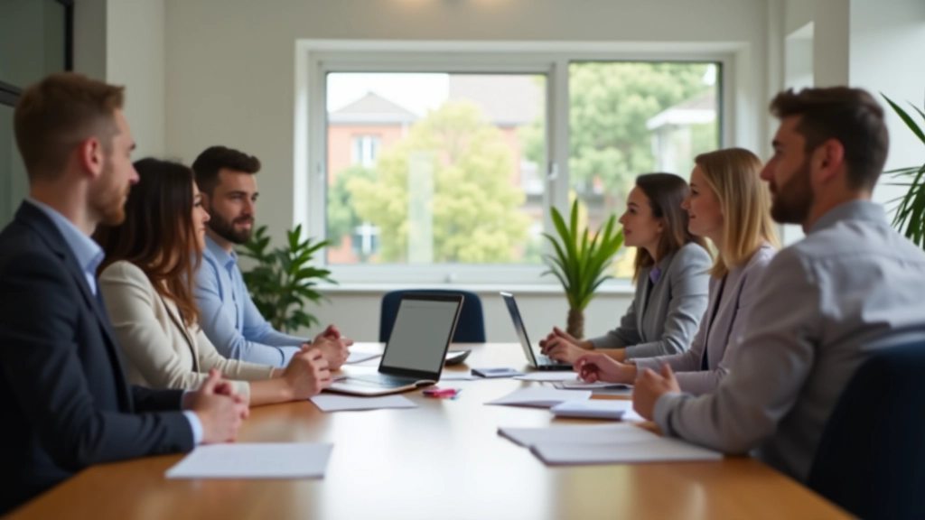 Financial educators and advisors in collaborative workspace environment
